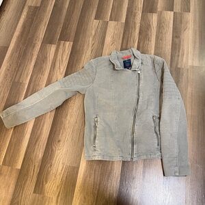 Tom Tailor Women's Gray Cotton modern  Biker Jacket L